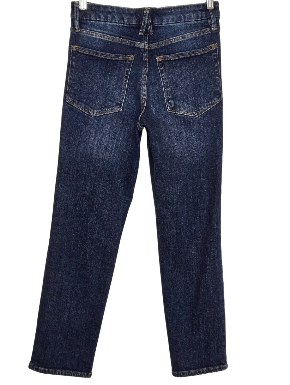 Good American Good Classic High Rise Slim Straight Jean Cropped Dark Wash 27 4 - Picture 6 of 15